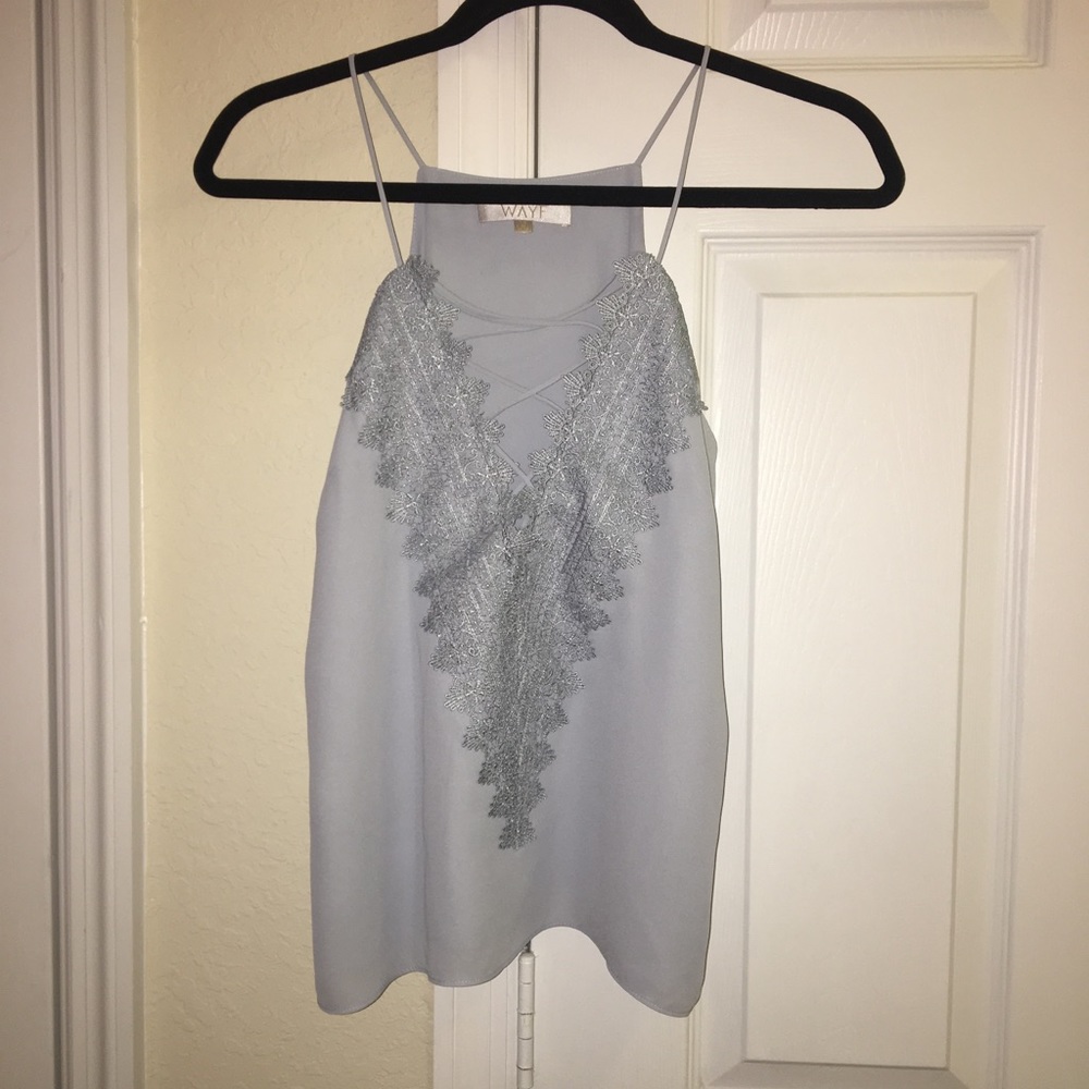 New Without Tags*  WAYF Criss cross Front Blouse